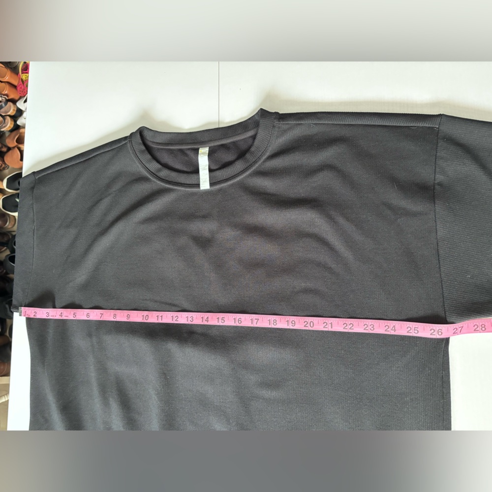 Zella Black Ribbed Oversized Sweatshirt Size L - Picture 3 of 5